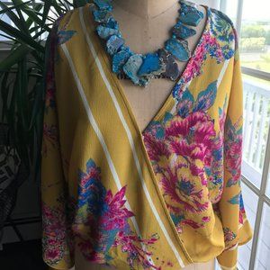 Floral Yellow Blouse FLYING TOMATO
